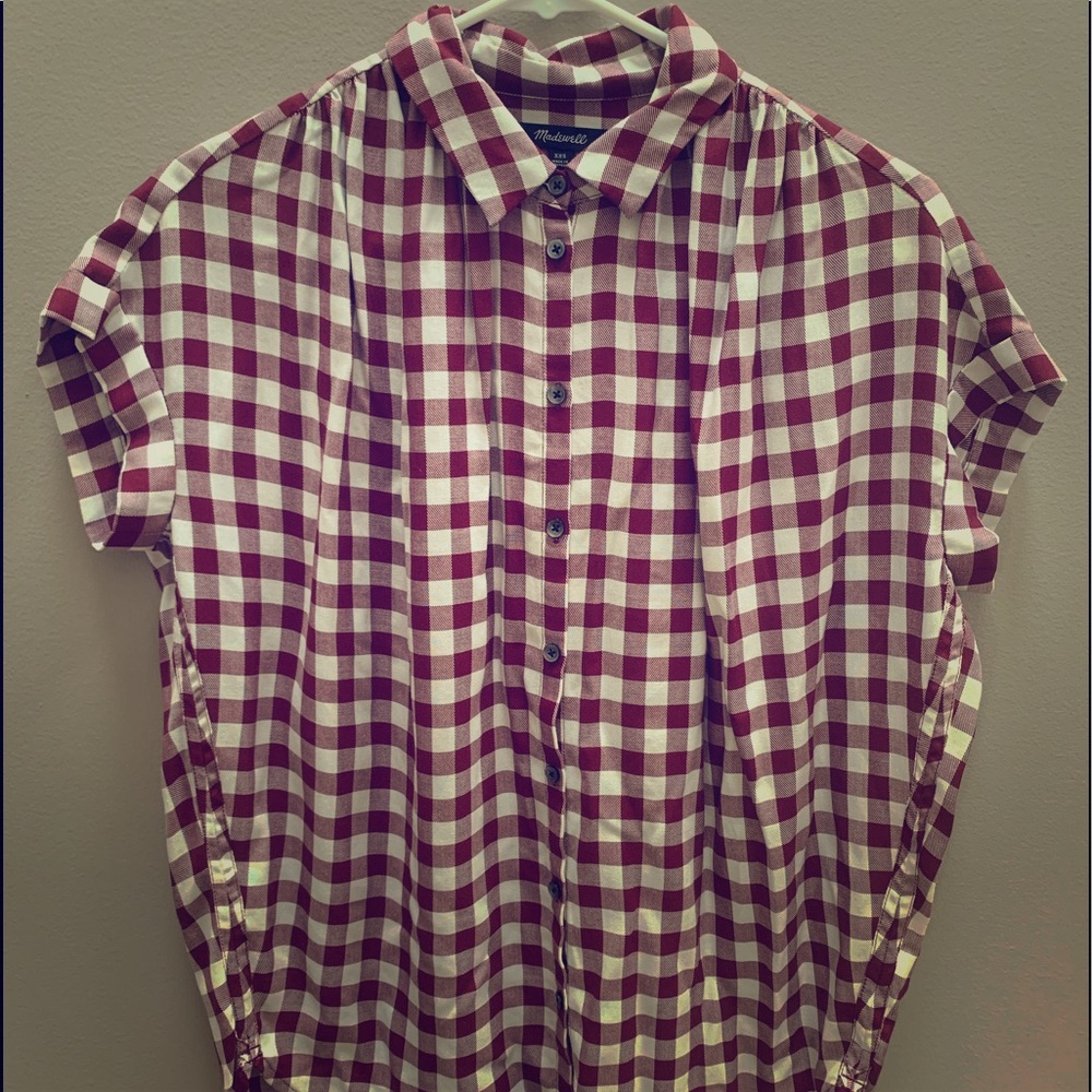 Madewell Shirred Button-Up Shirt XXS